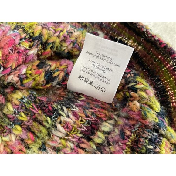 VERONICA BEARD Women Small Space Dye Multi-Color Dorla Wool Cardigan Sweater - Picture 11 of 14